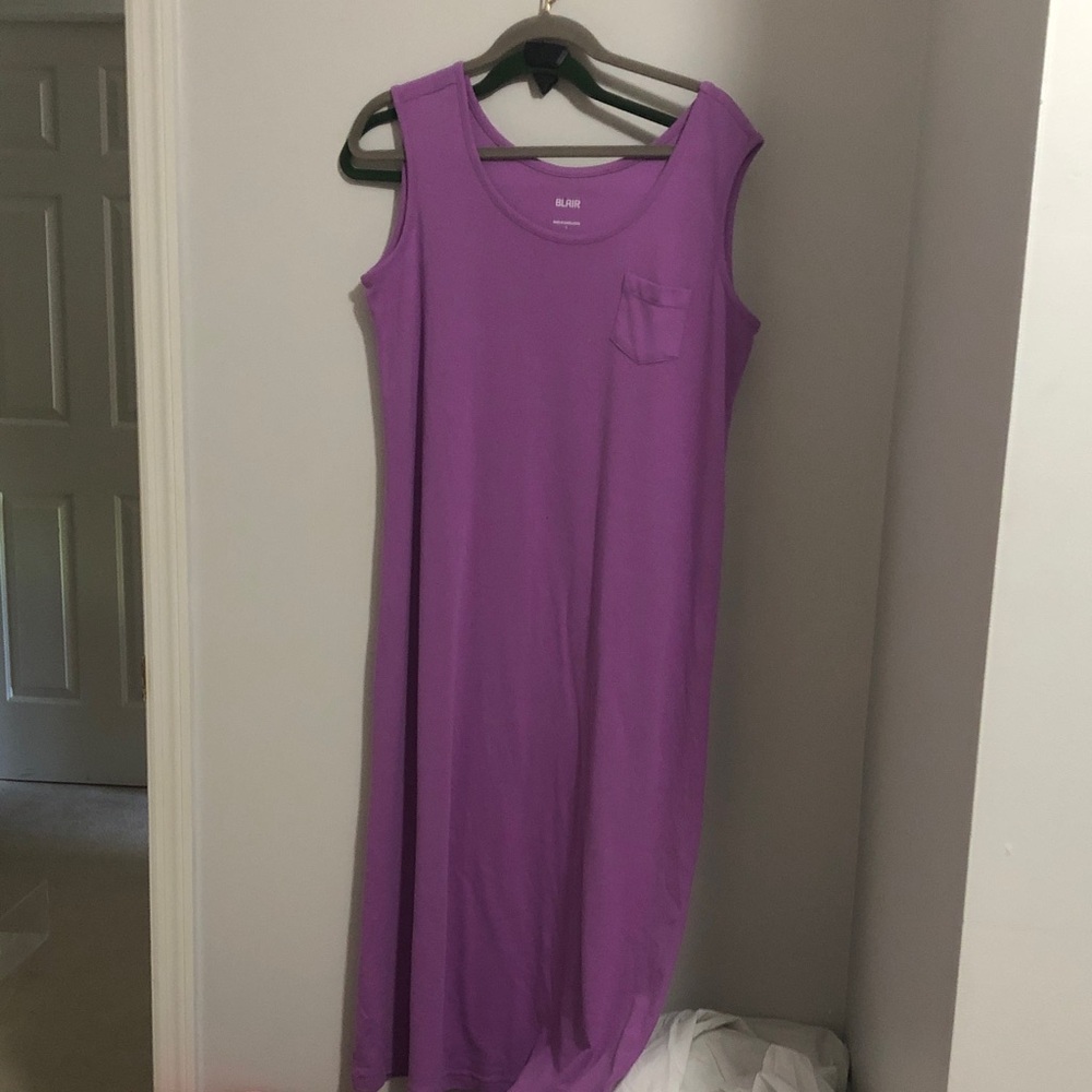 Blair Purple Sleeveless Maxi Dress with Pocket